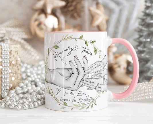 PERSONALISED Mummy's Team Mug Gift, Mummy Mothers Day Day Gift For Her, Mug Gift For Her, Mum Birthday Mug, Mothers Day Gift for Mummy