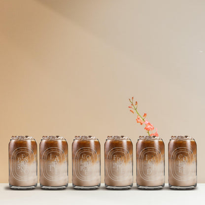 Iced COFFEE Glass Tumbler Gift For Women, Etched Coffee Cup Birthday Gift For Her, Beer Can, Iced Coffee Cup Coffee Bar Glassware Gift