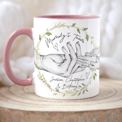 Personalized Mummy's Team Mug Gift, Mummy Mothers Day Day Gift For Her, Mug Gift For Her, Mum Birthday Mug, Mothers Day Gift for Mummy