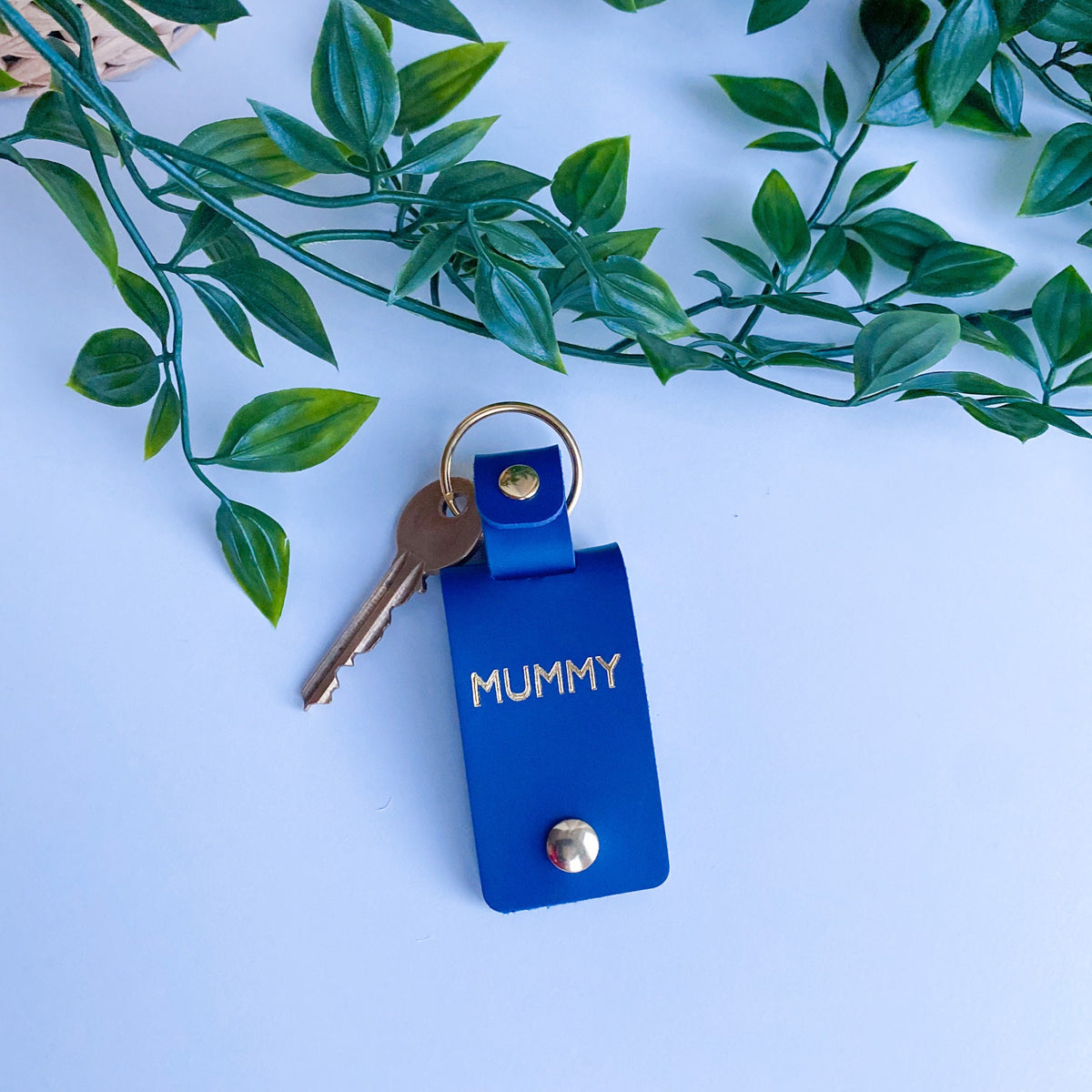 Personalised Mummy Photo Keyring, Vegan Leather Photo Keychain, Mother's Day gift for her, Birthday Christmas gift for mum mummy