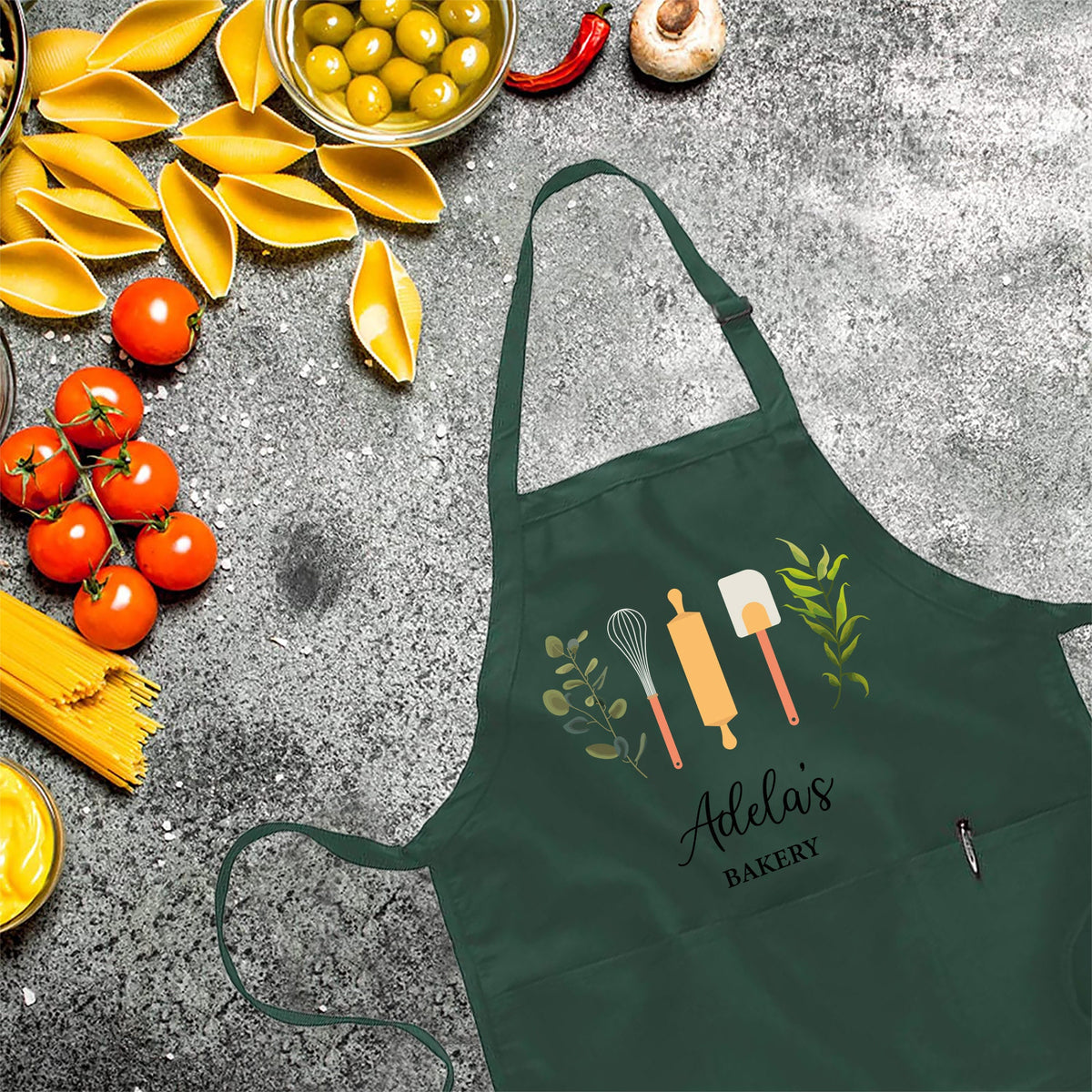 Customized Apron, Baking Apron, Baker Gift, Personalized Gift, Cute Apron For Women Men, Cute Cotton Apron, Printed Apron, Cookie Baker Gift