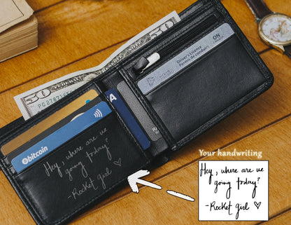 Custom Men's Leather Wallet for Fathers Day, Personalized Men's Leather Wallet For Fathers Day, Men's Wallet for Fathers Day