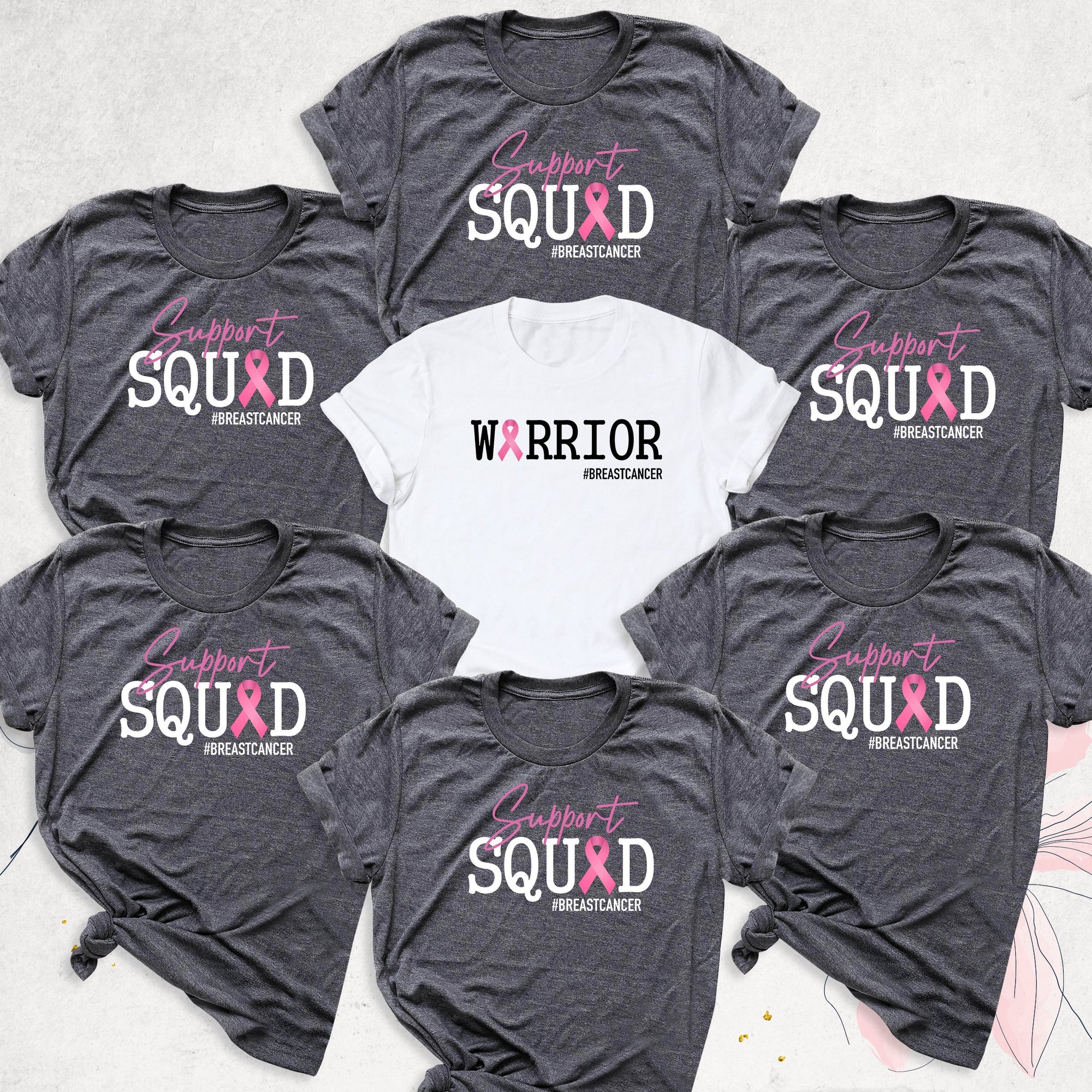 Breast Cancer Support Squad Shirt, Cancer Awareness Shirt, Breast Cancer Shirt, Warrior Shirt, Cancer Fighter Support Team Shirt,Fighter Tee
