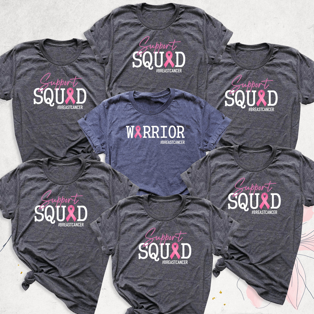 Breast Cancer Support Squad Shirt, Cancer Awareness Shirt, Breast Cancer Shirt, Warrior Shirt, Cancer Fighter Support Team Shirt,Fighter Tee