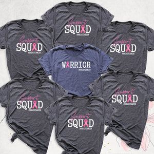 Breast Cancer Support Squad Shirt, Cancer Awareness Shirt, Breast Cancer Shirt, Warrior Shirt, Cancer Fighter Support Team Shirt,Fighter Tee