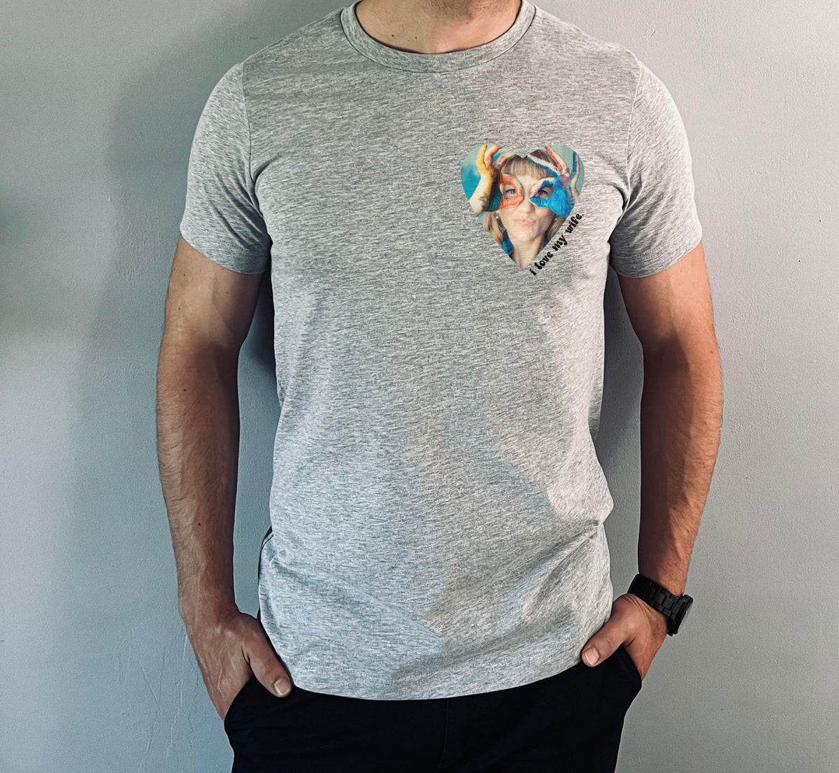 Custom Shirt for Husband, I Love My Wife Shirt, Custom Husband T-Shirt, Photo Shirt for Dad, Funny Husband T-Shirt, Custom Valentines Shirt