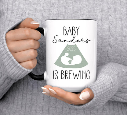 Expecting Mom Gift, Expecting Parents Gift, New Pregnancy Gift for Mom, Expecting Mother Gift, A Baby is Brewing Pregnancy Announcement Mug