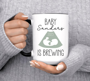 Expecting Mom Gift, Expecting Parents Gift, New Pregnancy Gift for Mom, Expecting Mother Gift, A Baby is Brewing Pregnancy Announcement Mug
