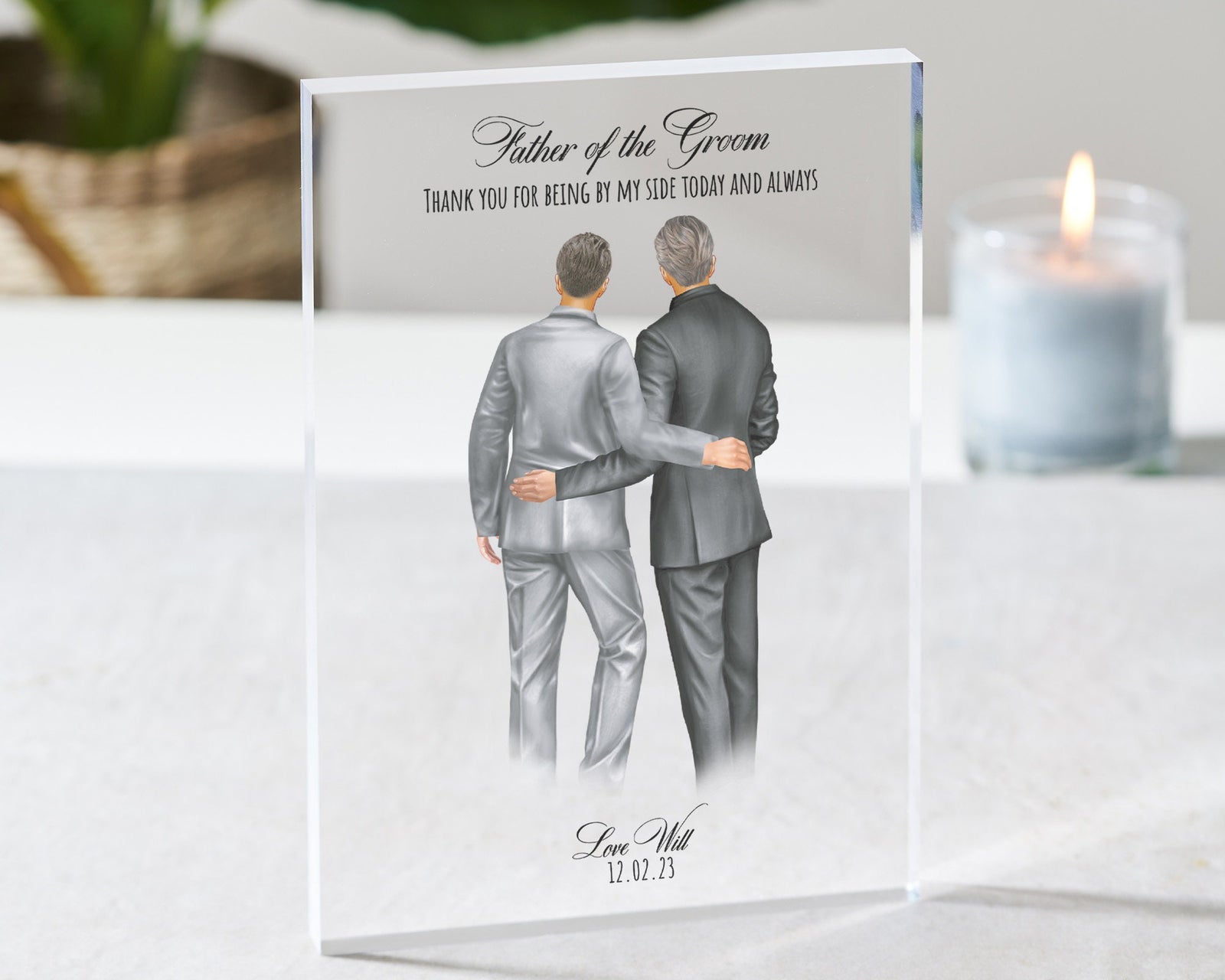 Father of the Groom Gift | Dad and Son Gift | Parents of the Groom | Dad on the Wedding Day | Wedding Acrylic Plaque | Father and Son Gift