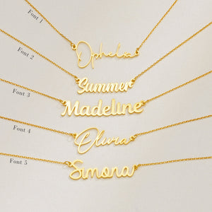 Custom Name Necklace, Personalized Name Necklace, Birthday Gift for Her, Mother's Day Gift, Gift for Mom