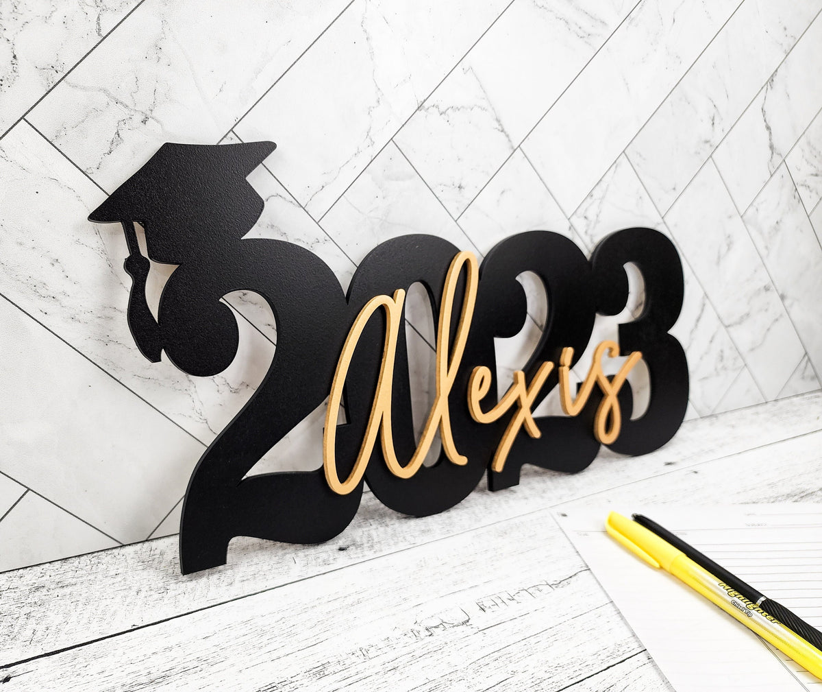 Custom Graduation Decor Name Sign, Custom Grad Sign, Class of 2025, Graduation Party Centerpiece, Senior Year Photo Prop for senior photos