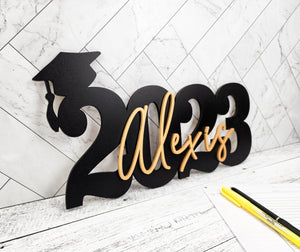 Custom Graduation Decor Name Sign, Custom Grad Sign, Class of 2025, Graduation Party Centerpiece, Senior Year Photo Prop for senior photos
