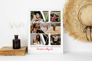 Personalized Mom Photo Collage, Mother's Day Gift For Mom, Custom Mommy Photo Gift, Mothers Day Gift from Daughter, Mom Photo Gift Collage