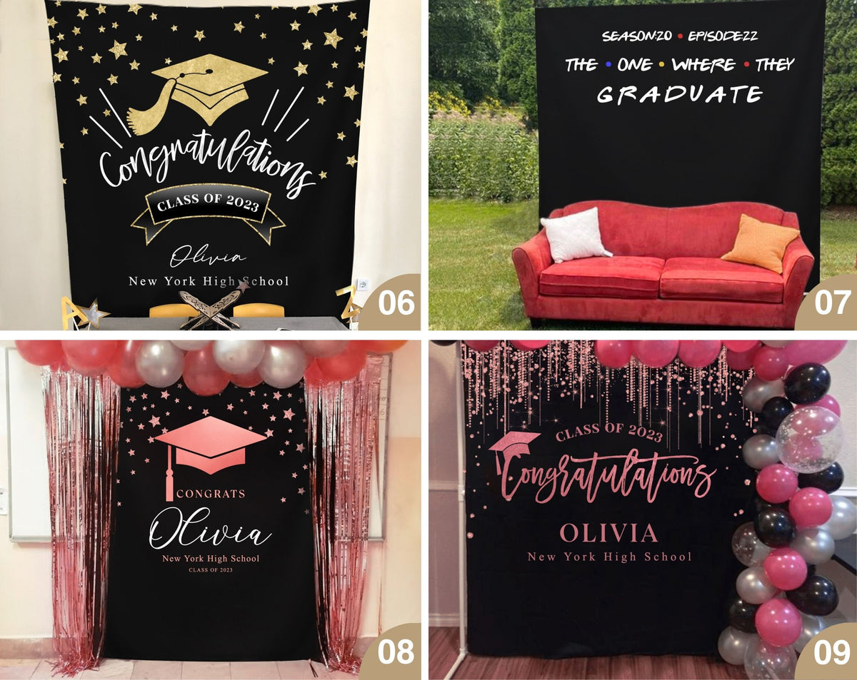 Graduation Backdrop 2025, Graduation Photo Backdrop, Class of 2025 Photo Booth Backdrop, Celebration Banner for Prom Party