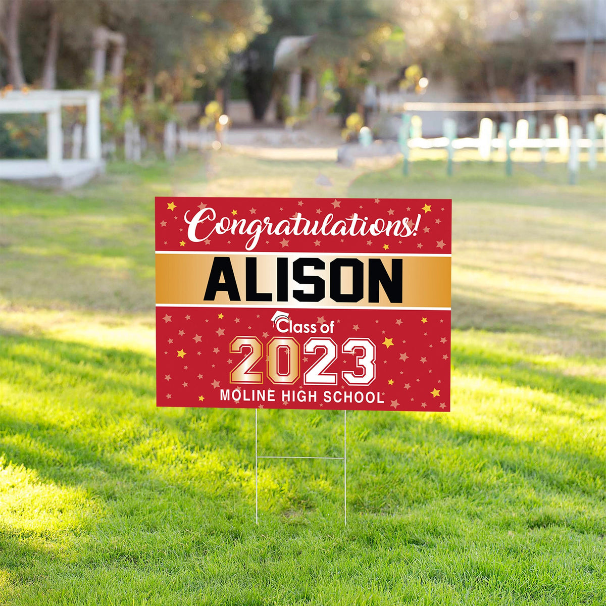 Graduation Senior 18 x24 double sided Sign 2025 with H-Stake - Graduate Yard Sign - Graduation - 2025 Graduate Banner - High School Grad