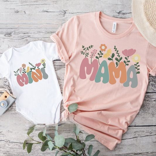 Mama Mini Shirt, Matching Mommy and Me Shirt, New Mom Shirt, Mama Mini Matching Shirt, Mother and Daughter Outfits, Mama Shirt, Mini T-Shirt