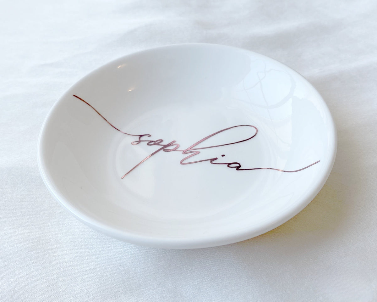 Personalized Jewelry Dish, Bridesmaid Gifts, Engagement Ring Dish, Birthday Gift for Her, Graduation Gift, Bridal Shower Gift, Gift for Mom