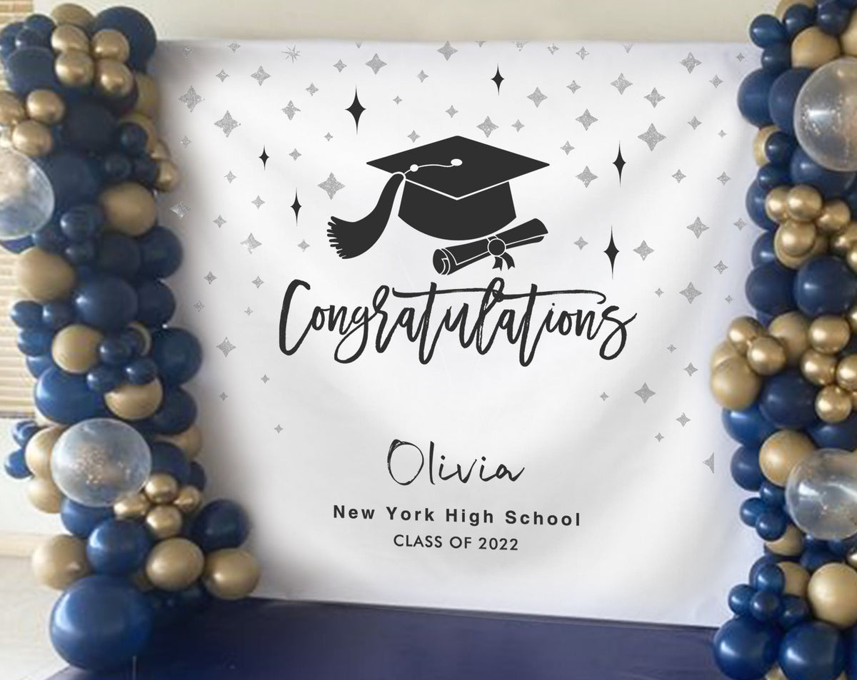 Graduation Backdrop 2025, Graduation Photo Backdrop, Class of 2025 Photo Booth Backdrop, Celebration Banner for Prom Party