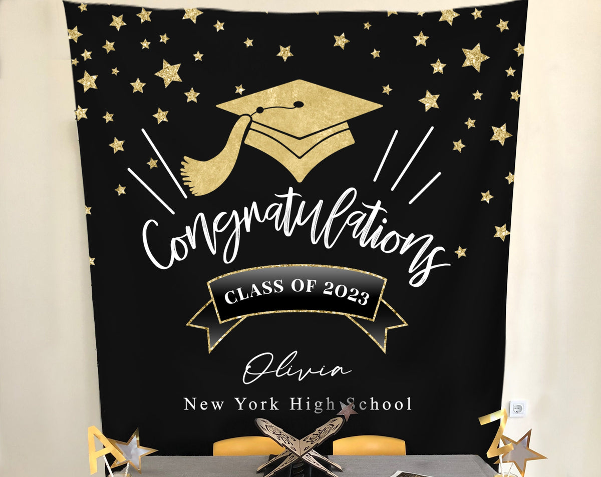 Graduation Backdrop 2025, Graduation Photo Backdrop, Class of 2025 Photo Booth Backdrop, Celebration Banner for Prom Party