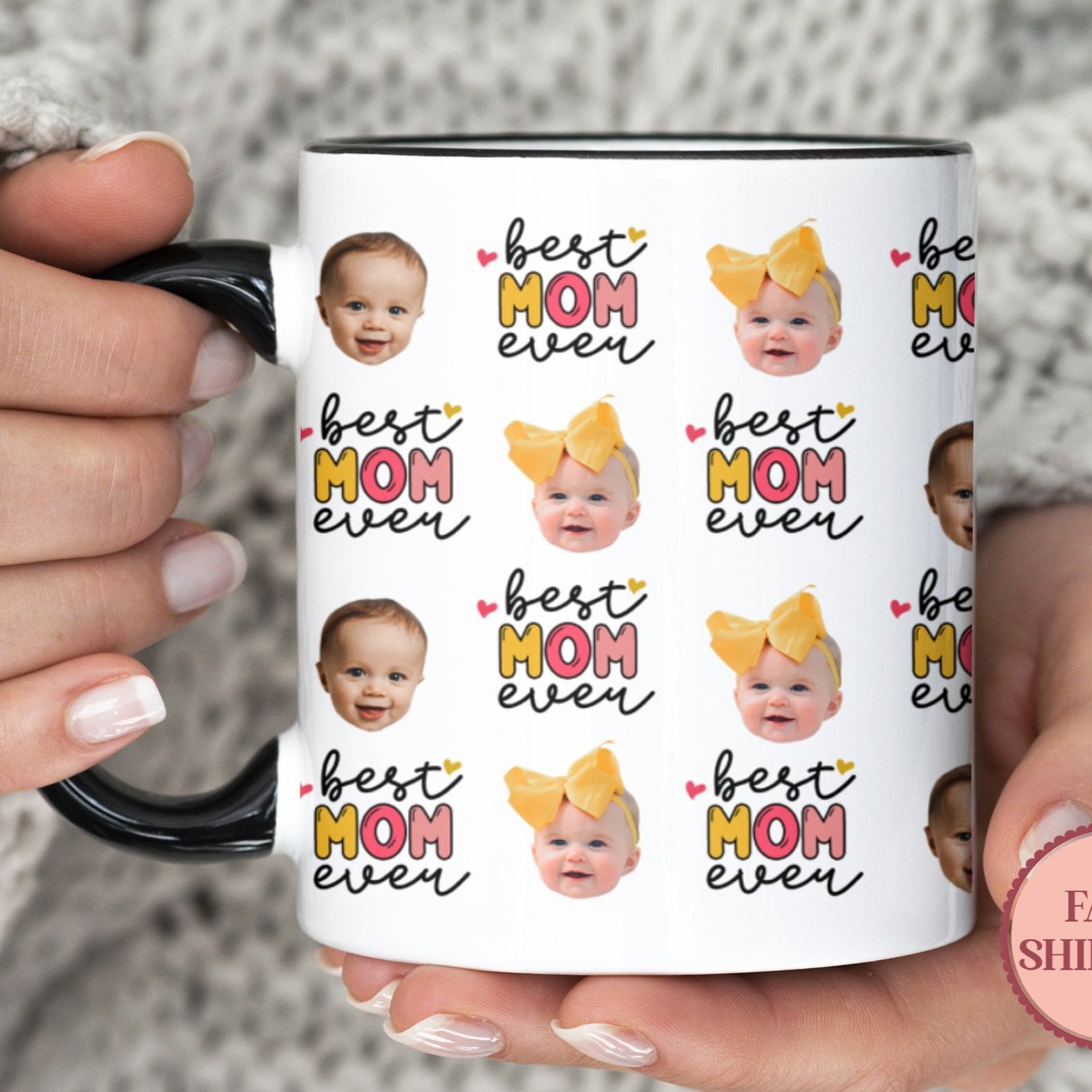 Personalized Best Mom Ever Photo Mug, Gift for Mom, Personalized Photo Mug, Baby Face Mug, Gift for Mother s Day