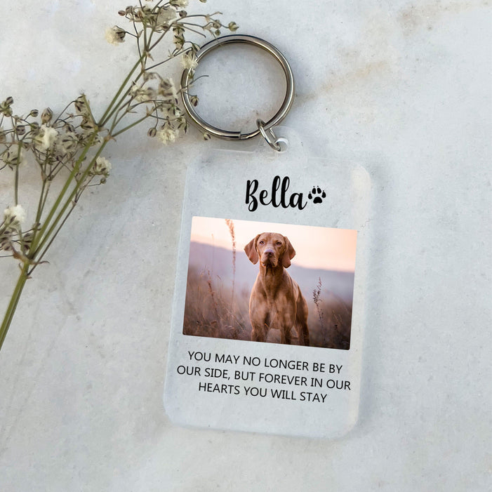 Personalised Dog Memorial Keyring, Pet Memorial Photo Keychain, Pet Loss Gift , Bereavement Dog Gift , Remembrance Gift