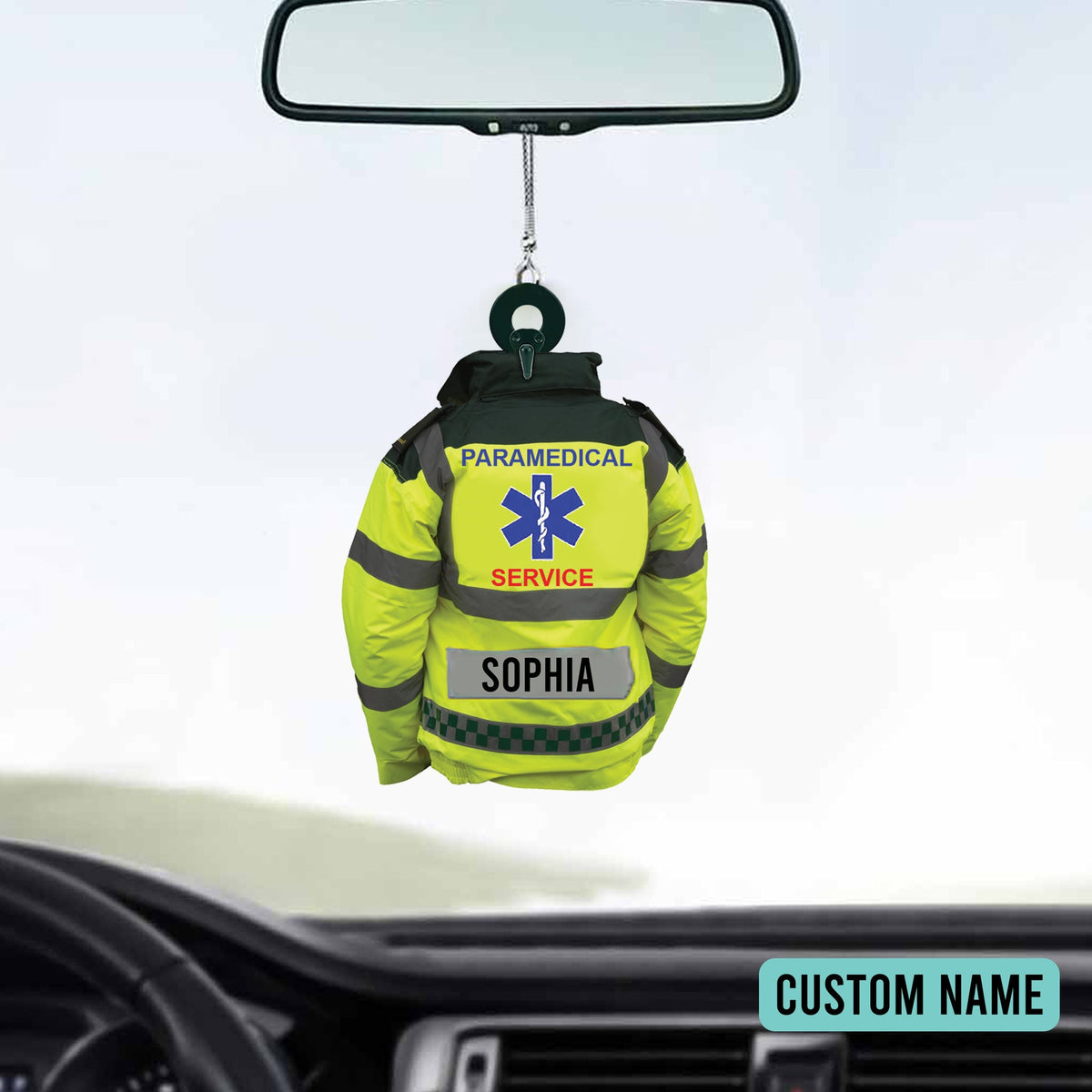 Personalized Paramedic Uniform 2D Ornament, Paramedical Service Keychain, Paramedic Gift, EMT Gift, Paramedic Car Ornament