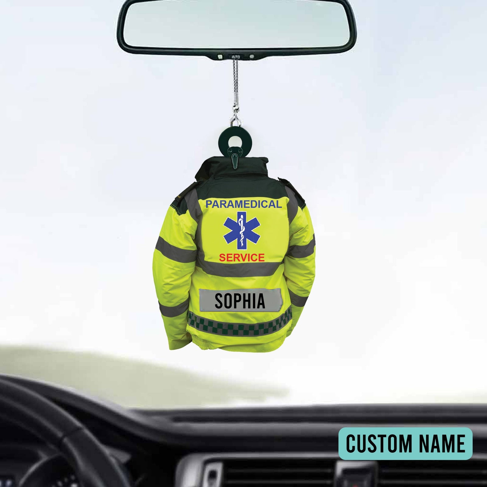 Personalized Paramedic Uniform 2D Ornament, Paramedical Service Keychain, Paramedic Gift, EMT Gift, Paramedic Car Ornament