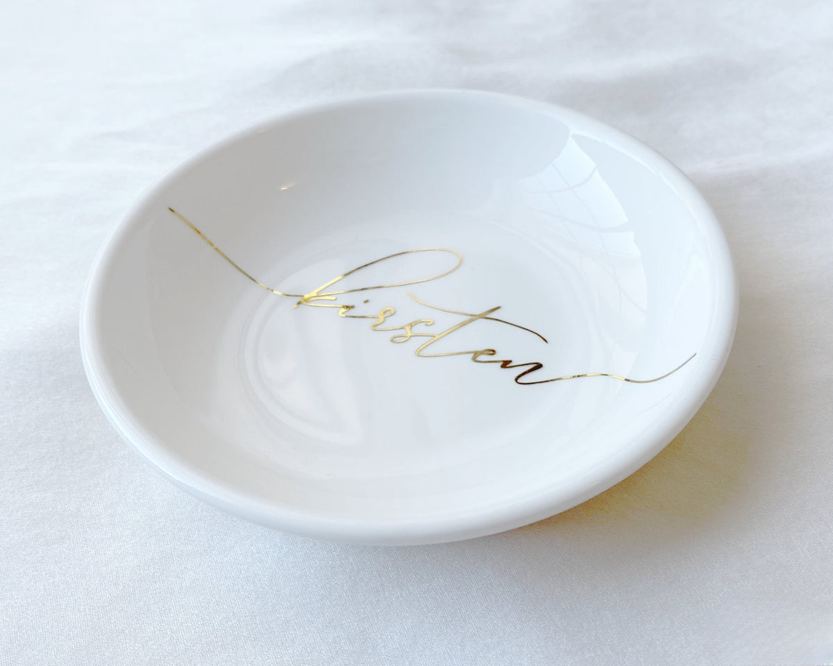 Personalized Jewelry Dish, Bridesmaid Gifts, Engagement Ring Dish, Birthday Gift for Her, Graduation Gift, Bridal Shower Gift, Gift for Mom
