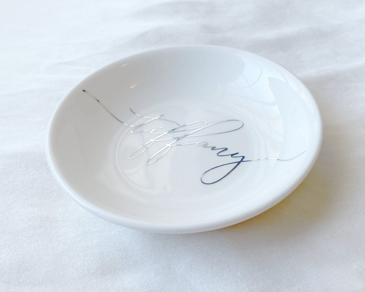 Personalized Jewelry Dish, Bridesmaid Gifts, Engagement Ring Dish, Birthday Gift for Her, Graduation Gift, Bridal Shower Gift, Gift for Mom