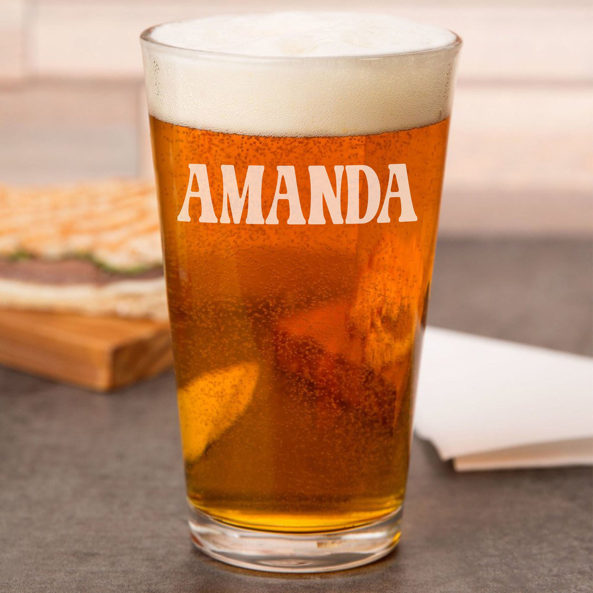 Happy Retirement - Custom Pint Glass Engraved Beer Glass - Personalized Retirement Gifts for Him, Gifts for Her