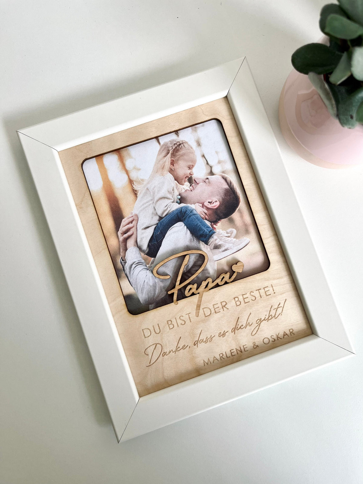 Birthday gift for dad - You're the best! Wooden picture with personalized photo. Thank you dad, Father's Day gift for dad