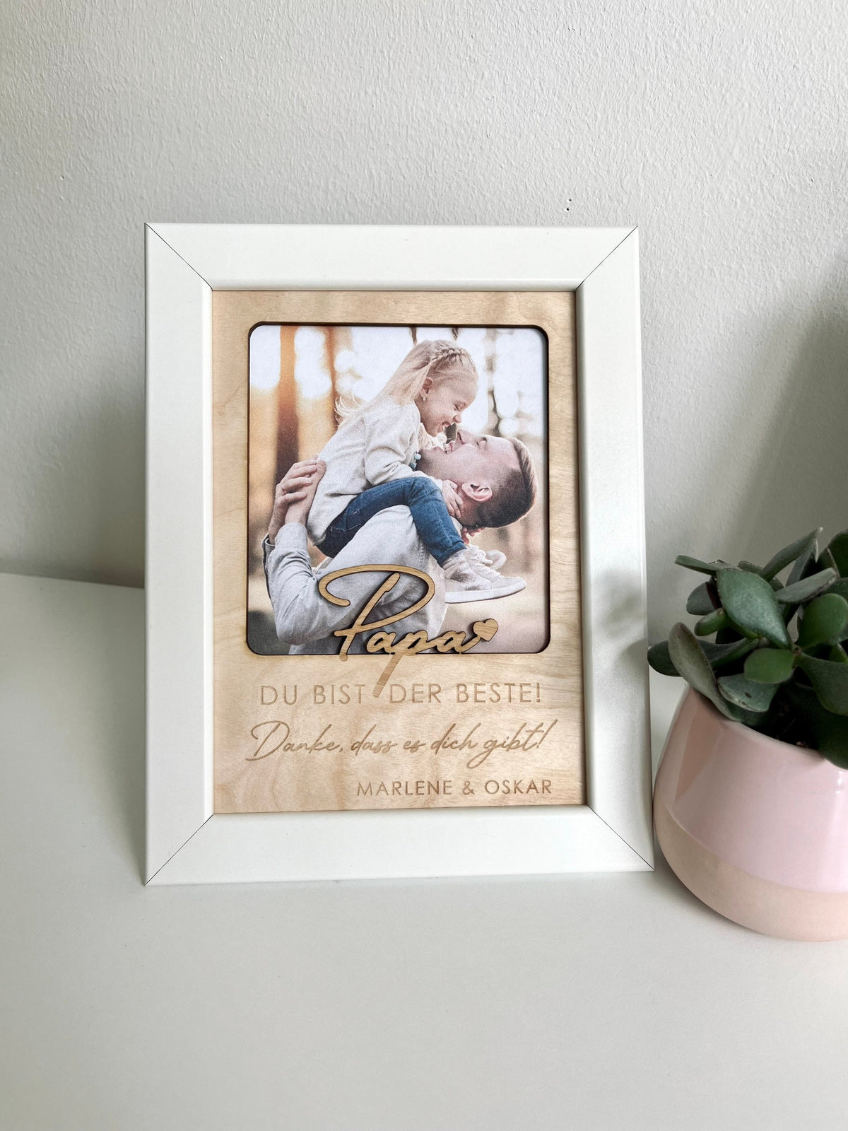 Birthday gift for dad - You're the best! Wooden picture with personalized photo. Thank you dad, Father's Day gift for dad
