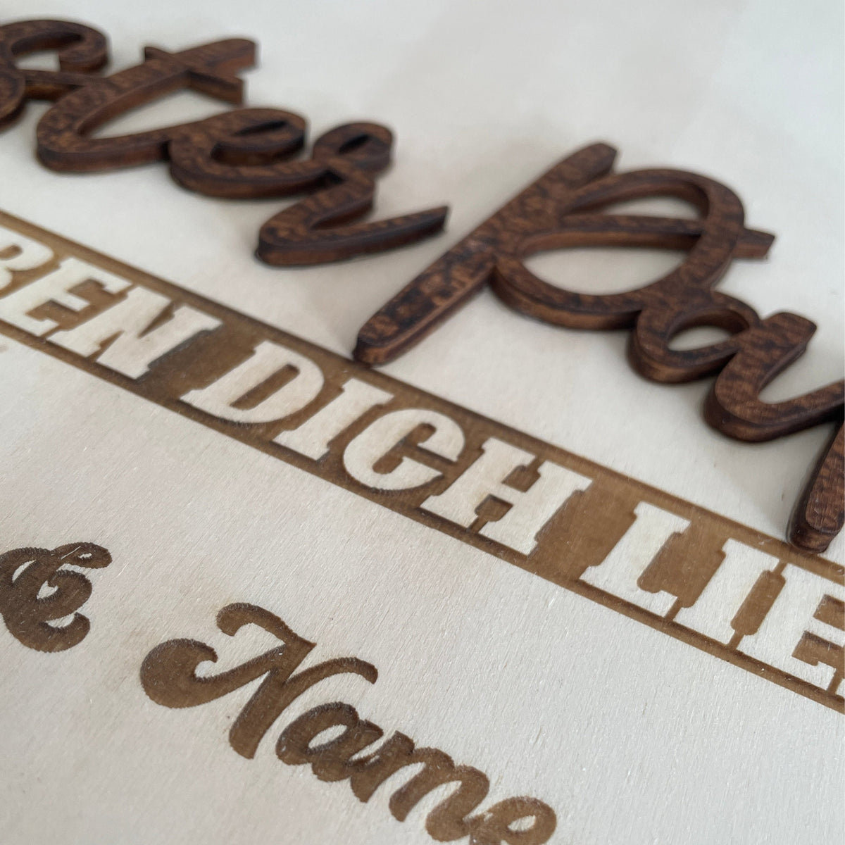 DIY Gift Best Dad Handprint for Dad Father's Day Father's Day Gift Birthday Custom Personalized Wood Christmas