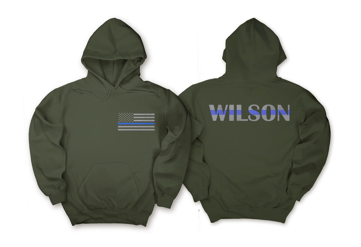 Custom Blue Line American Flag Shirt, Police Officer Gift, Custom Police Gift, Thin Blue Line Shirt, Law Enforcement Shirts, Gift for police