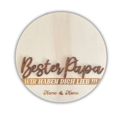 DIY Gift Best Dad Handprint for Dad Father's Day Father's Day Gift Birthday Custom Personalized Wood Christmas