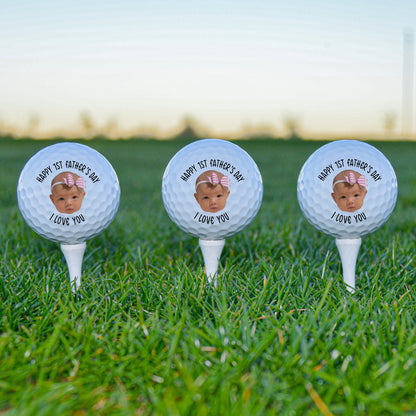 Custom Golf Balls, Dad Golf Ball, First Fathers Day Golf Balls, Fathers Day Gifts, Best Dad By Par, New Dad Gift, Golf Gift, Gift for Father