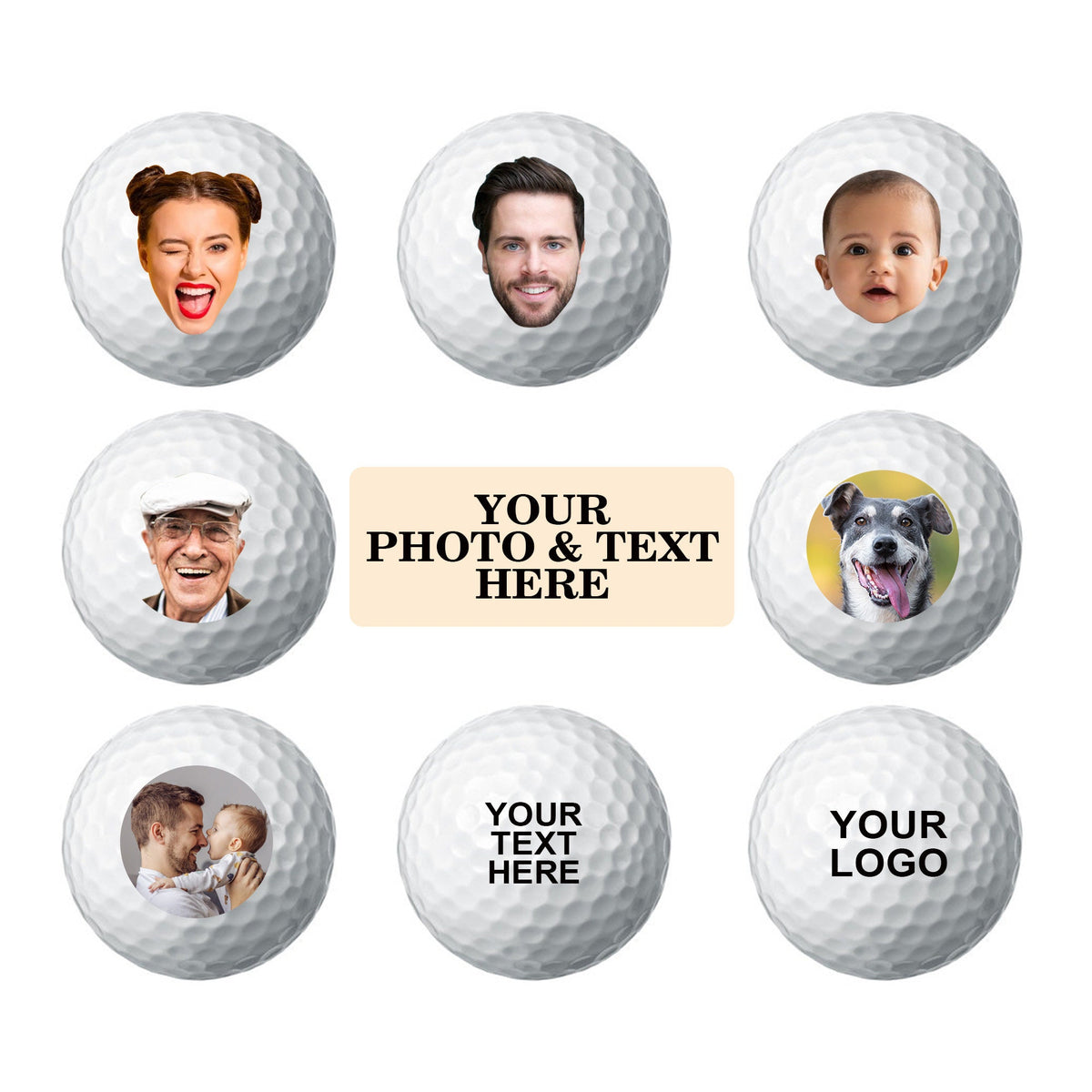 Custom Golf Balls, Golf Gifts For Men, Personalized Photo Golf Balls, Customized Golf Balls With Photo, Gift for Husband, Groomsmen Gift