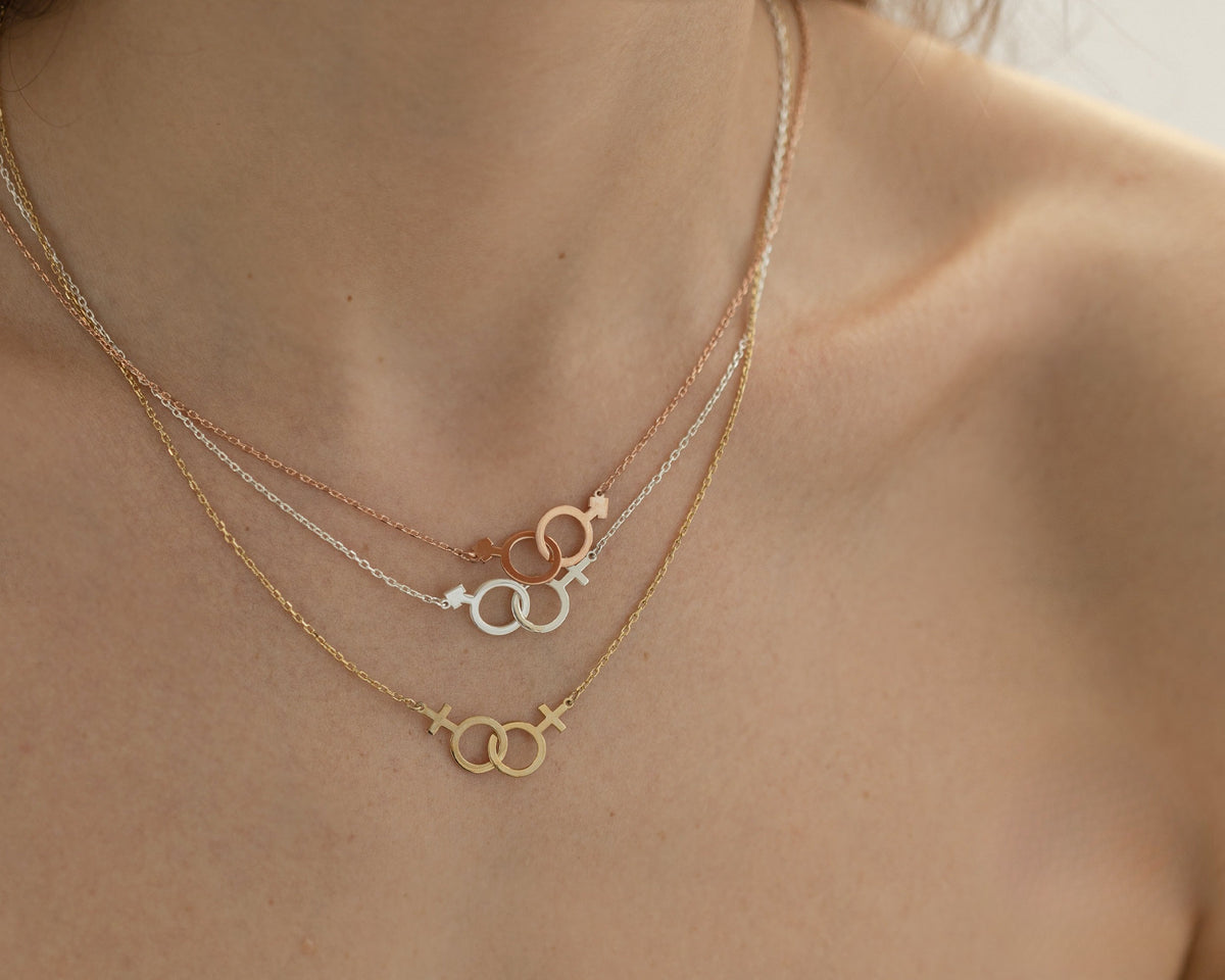 Custom Gender Symbol Necklace, Lesbian Necklace, Feminist Necklace, Venus Necklace, Lesbian Gift, Pride Necklace, Transgender Necklace