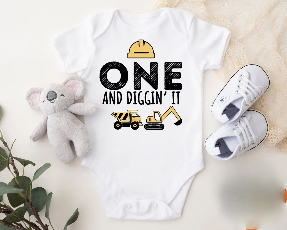 Construction Crew Matching Shirts, Birthday Construction Shirts, Three and Diggin' It, Excavator Birthday, Bday Boy Tee, Dump Truck Birthday