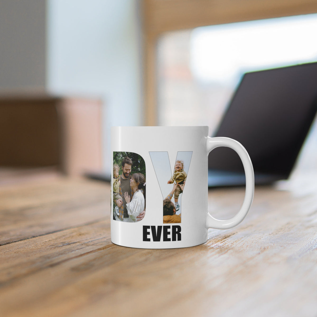 Best Daddy Ever Mug, Custom Father Day Cup, Personalized Photo Collage Mug, Dad Birthday Gift, Father Gift From Son Daughter Wife, Dad Mug