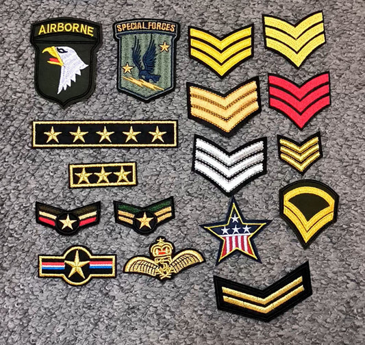 Military Army Patches Badges Iron On Sew On