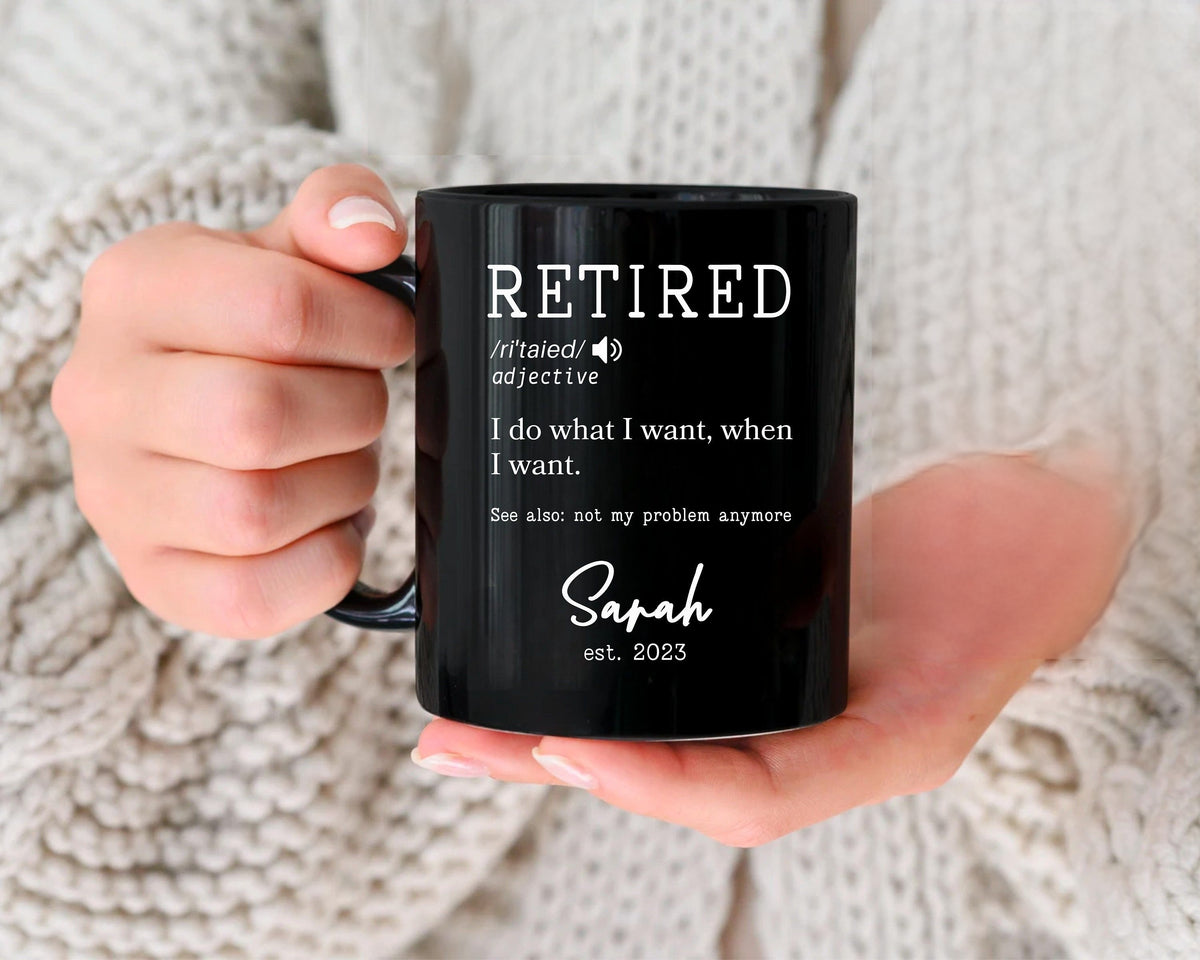Retirement Gifts For Women, Personalized Retired Definition Coffee Mug, Retirement Definition Coffee Mug Cup, Retirement Mug, Retirement Cup