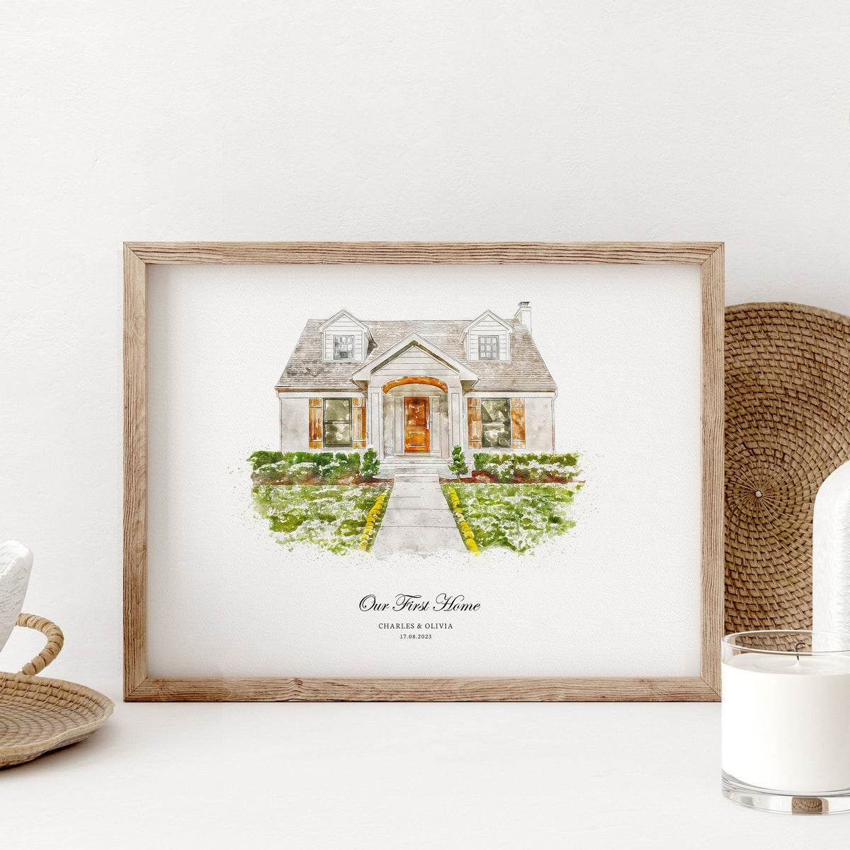 Custom Watercolor House Painting Print Canvas ,House Painting From Photo,Housewarming gift, Realtor Closing Gift,First Home Gift