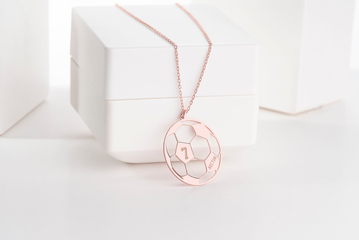 Personalized Soccer Necklace, Custom Soccer Name Necklace, Soccer Mom Necklace, Gift for Soccer Player, Soccer Gifts, Sports Necklace