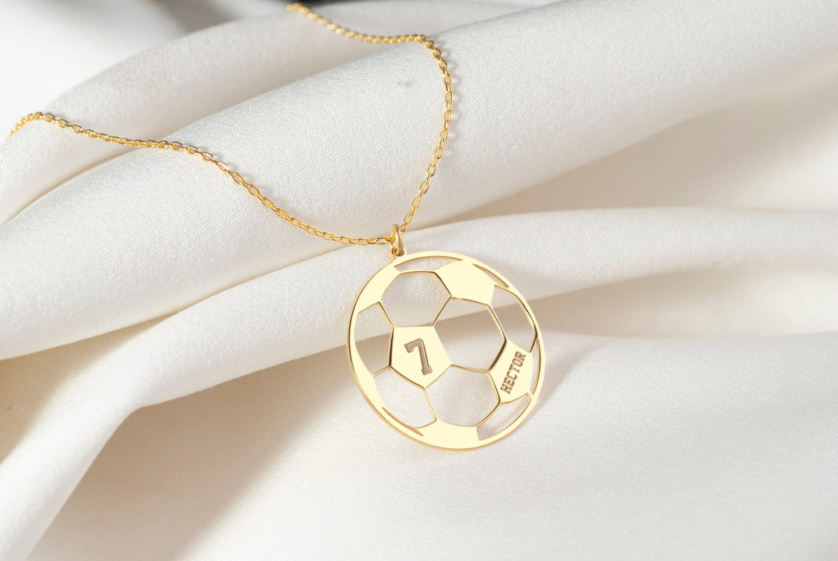 Personalized Soccer Necklace, Custom Soccer Name Necklace, Soccer Mom Necklace, Gift for Soccer Player, Soccer Gifts, Sports Necklace