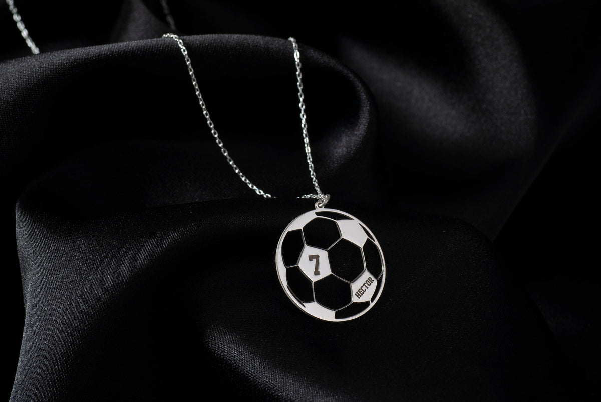 Personalized Soccer Necklace, Custom Soccer Name Necklace, Soccer Mom Necklace, Gift for Soccer Player, Soccer Gifts, Sports Necklace