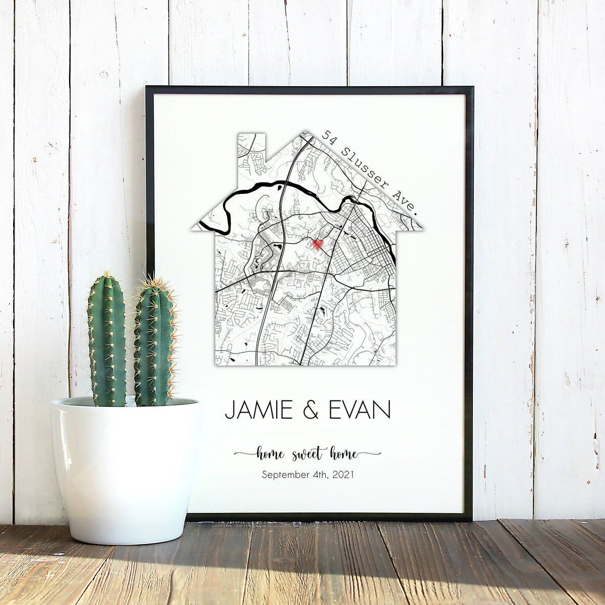 Personalized Housewarming Gift, Custom Home Map, First Time Home Buyer, First Home Gift, Our First Home, Gift from Realtor