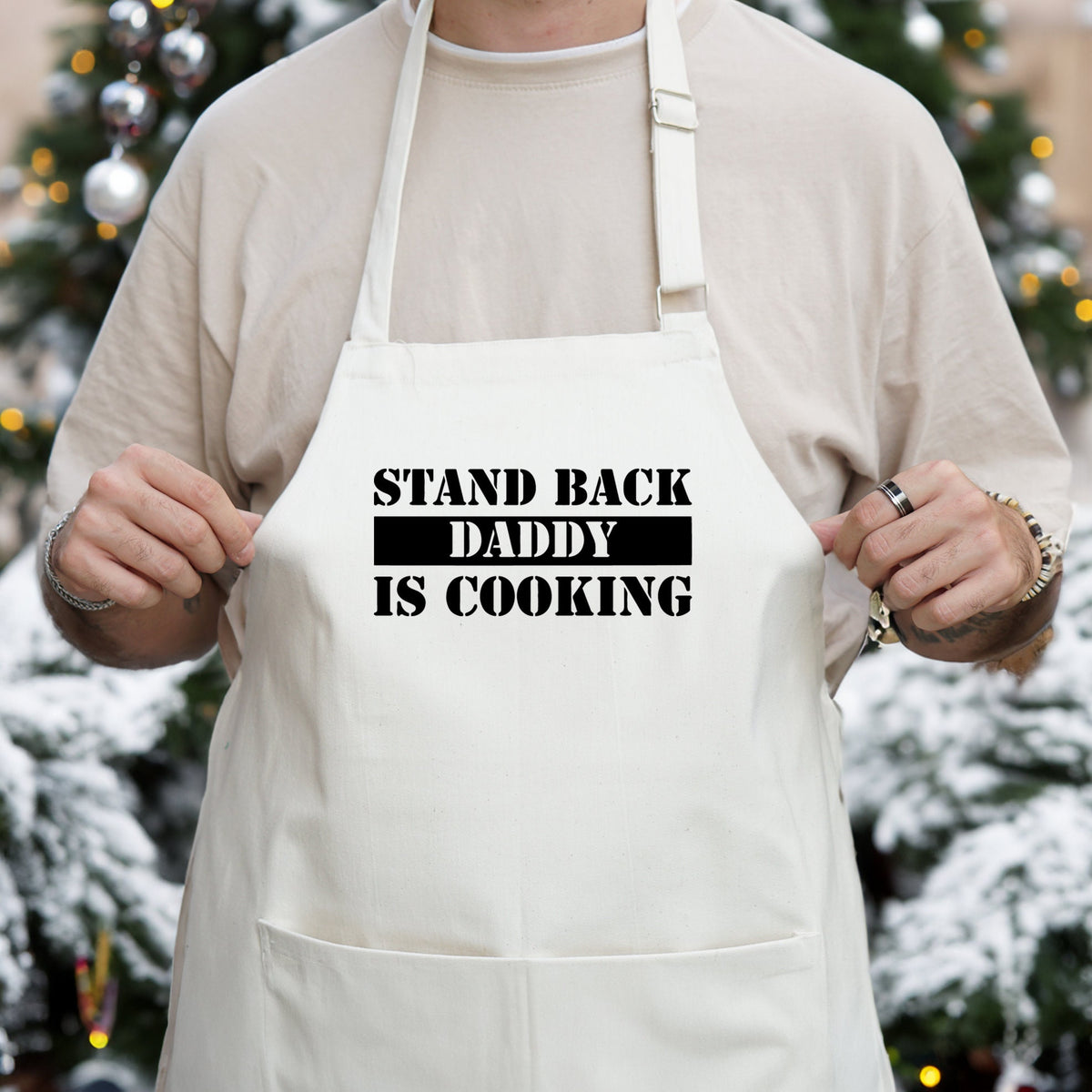 Apron For Men, Stand Back Daddy Is Cooking, Funny Apron, Apron With Pockets, Chef Apron, Father Cooking Apron, Chef Daddy Apron, Grill Gift