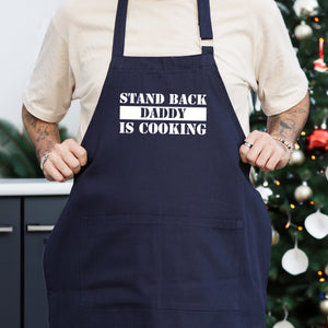 Apron For Men, Stand Back Daddy Is Cooking, Funny Apron, Apron With Pockets, Chef Apron, Father Cooking Apron, Chef Daddy Apron, Grill Gift