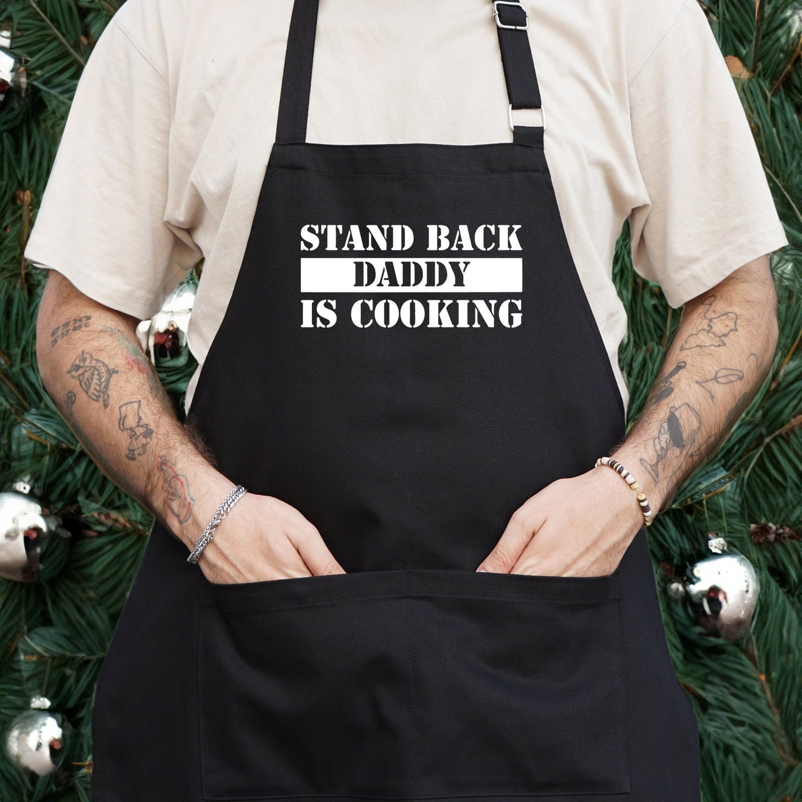 Apron For Men, Stand Back Daddy Is Cooking, Funny Apron, Apron With Pockets, Chef Apron, Father Cooking Apron, Chef Daddy Apron, Grill Gift